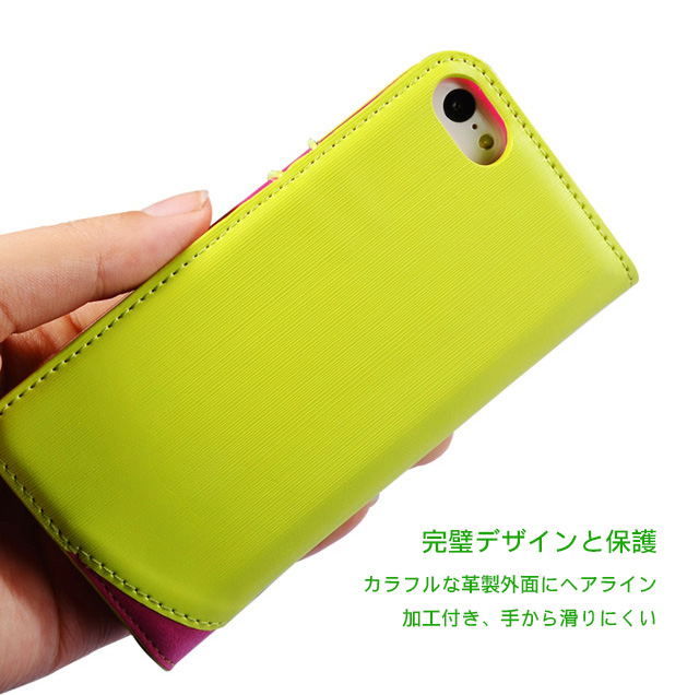 完璧デザインと保護 カラフルな革製外面にヘアライン加工付き、手から滑りにくい。